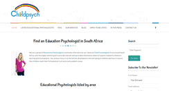 Desktop Screenshot of childpsych.co.za